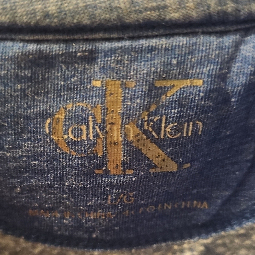 Calvin Klein Women's Blue Long Sleeve Cross Front Crewneck Sweatshirt Size Large - Picture 2 of 7
